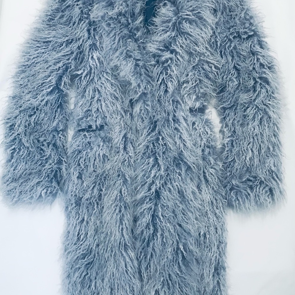 Ottolinger Sky blue Faux Fur Shaggy Coat